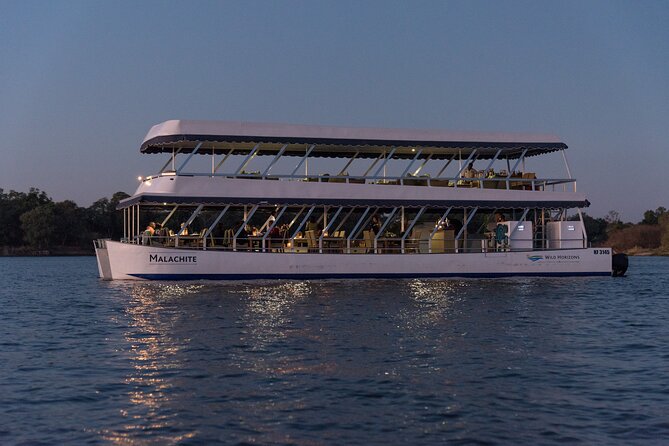Dinner Cruise on the Zambezi River, Victoria Falls - The route toward the falls and back to sunset