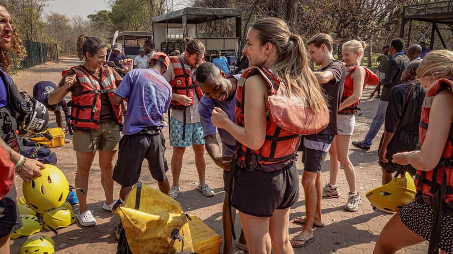 From Kasane: Full-Day White Water Rafting - Entering Batoka Gorge below Victoria Falls