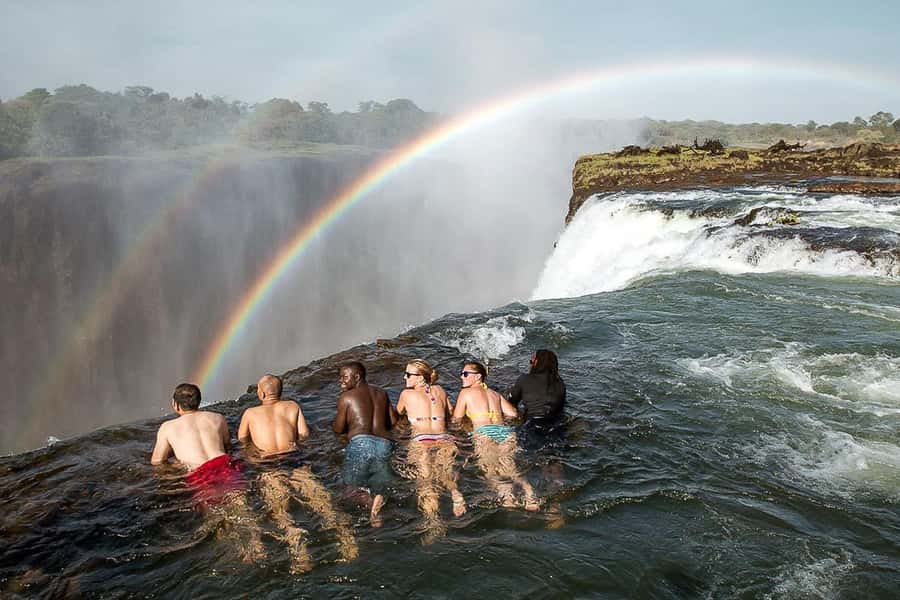 From Victoria Falls: Livingstone Island Tour & Devils Pool - From Victoria Falls to the Zambian border