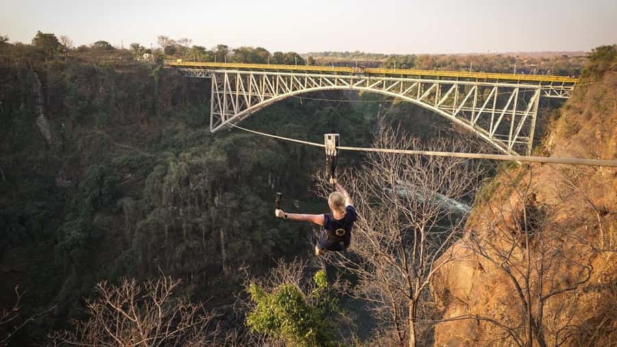 From Victoria Falls: Zip Line from the Victoria Falls Bridge - What happens at Victoria Falls Bridge