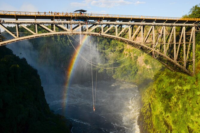 Shearwater Bungee Jump Victoria Falls Bridge - Recovery below the bridge completes the experience
