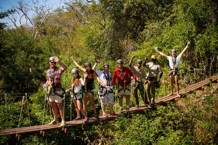 Victoria Falls: Canopy Tour with Transfers - Nine zip lines, from 40 to 85 meters