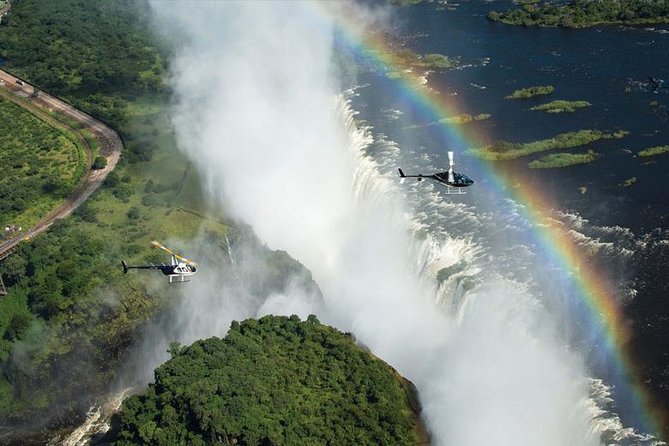 Victoria Falls Flight of the Angels Helicopter Flight - What pickup and the ground operation are like