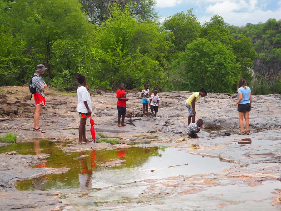 Victoria Falls Gorge Hike & Farm to Table Village Lunch - Zambezi views from a lower angle