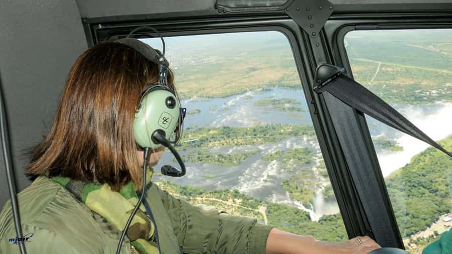 Victoria Falls: Helicopter Flight Aerial View of The Falls - Why Victoria Falls makes sense from a helicopter