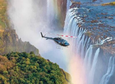 Helicopter Flight Aerial View of The Falls
