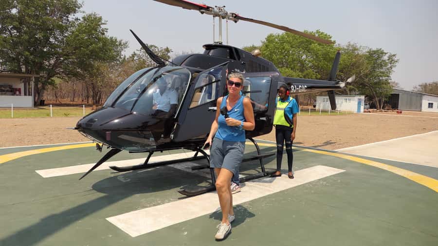 Victoria Falls: Helicopter Tour with Hotel Pickup - From hotel lobby to the helipad