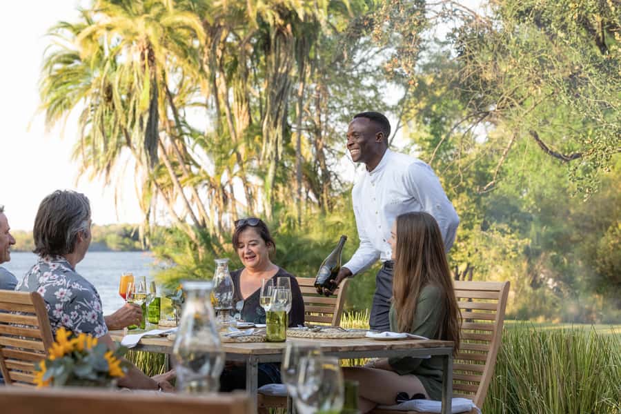 Victoria Falls: Sunset Cruise and Dinner at The Eatery - Canapés, drinks, and the full stomach problem