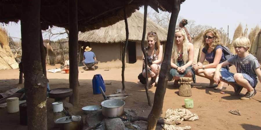 Victoria Falls Village Cultural Tour – Authentic Experience - Exploring the homestead and central fireplace