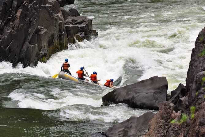 Whitewater Rafting on the Zambezi River from Victoria Falls - The steep finish and lunch at the gorge top