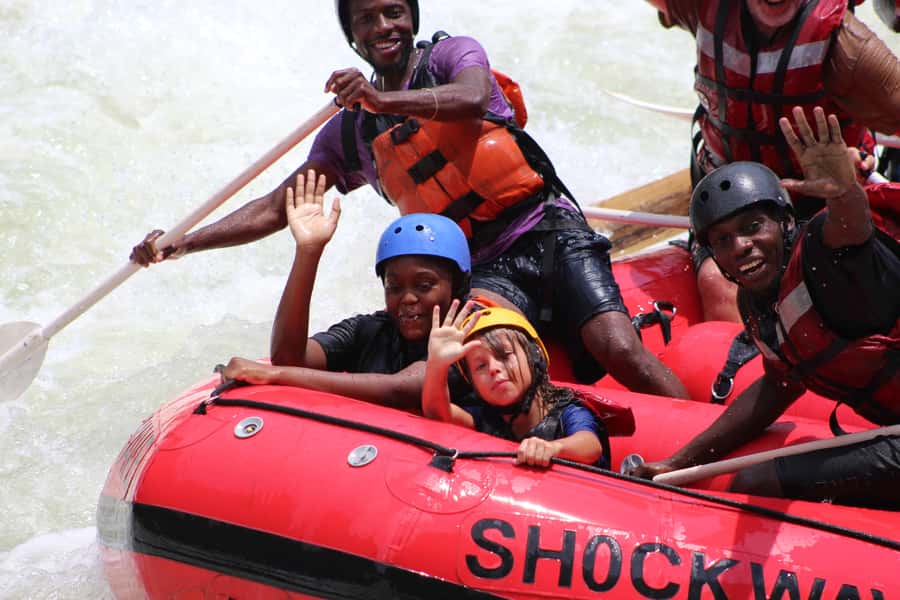 Zambezi River: Kid-Friendly Whitewater Rafting - Settling into the stern mount raft